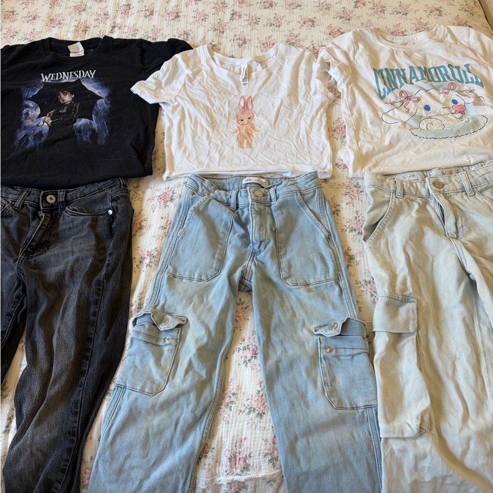 Zara shirt and jean outfits sets